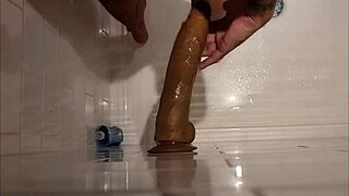 dirty is getting so horny in the bathroom while bathing