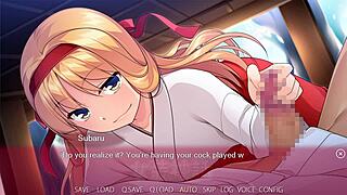 Trap legend Subaru 1 - Just chilling with a hot ladyboy handjob scene.