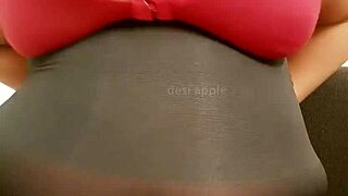 chubby indian girl squeezes and plays with her fat tits and boobs