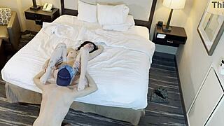 69 with Tattooed Beauty: A Petite Teen Sucking and Fucking