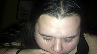 New meet sucks dick with handjob and interracial cumshot in casual encounter