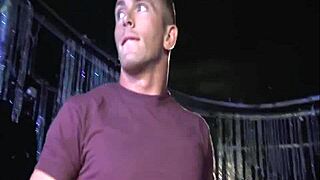 Two cute gay strippers fucking bareback, oh it's so hot, I love it!