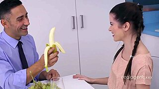 Man seduces inexperienced teen and fucks her wet tight holes.