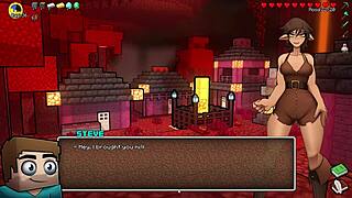 Getting sucked near oblivious girlfriend hornycraft in hentai parody