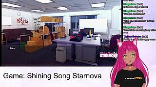 oh wow! vtuber lewdneko gets her ass in the game during shining song starnova mariya route!