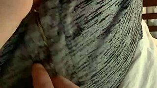 Watch me tease my wife's oiled natural 42f tits?