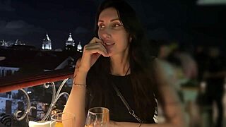 getting a sneaky blowjob right in the middle of a busy restaurant