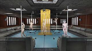 i enjoy fallout 4 multi pole dance in anime style