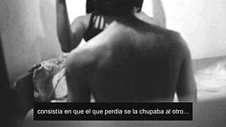 I'm licking my colombian friend's pussy in a hidden spot