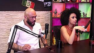 Sexy Redhead Amanda Borges Sucks Off a Hung Black Stud