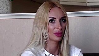 I’m so nervous, this blonde shows off at casting for porn actress role