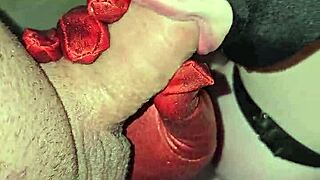 huge cum load drenches gummy candies, she devours them eagerly!