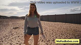 Natural Busty Blonde Hottie Sahara Skye Gives Charles Dera Wet Blowjob In Car Near Beach