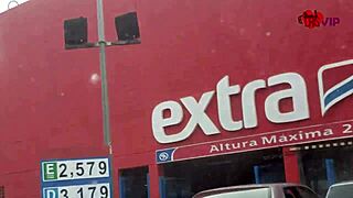 Cristina Shows Under Skirt! Cuckold Films Wife In Market