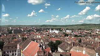 Top View of Scenic Sibiu Romania from Above