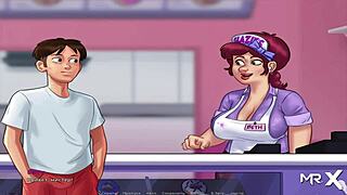 Milf at work in summertime saga enjoys 69 position uncensored