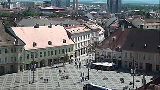 Top View of Scenic Sibiu Romania from Above