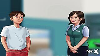 Summertime saga bold breast groping scene