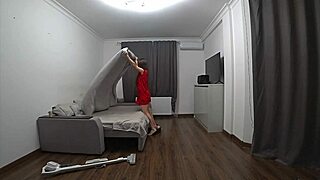 Cuckold Is Looking At His Fucking Wife Behind The Mirror Real Cheating