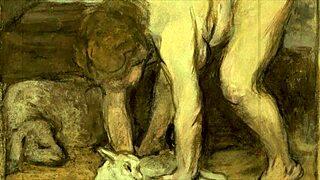 Vintage cartoon art featuring antique retro anime designs