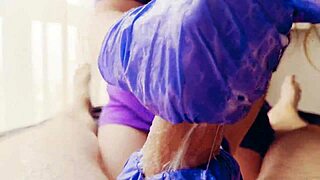 ASMR Masturbation in Gloves with Huge Cum Load Close-Up