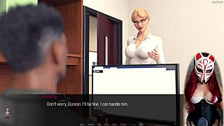 jessica oneil plays in sexy lingerie at work