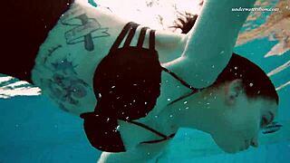 Suggestive-Neutral Dashka Stuns As Swimming Pool Beauty In Tight Bikini