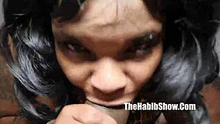 Sexy SBBW SWALLOWS Redzilla BBC in BEAST MODE while her natural tits bounce. She owns the scene.