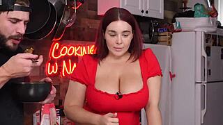 I'm Always Horny in the Kitchen with My Big Tits Bouncing!