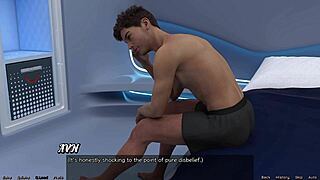 stranded in space 6, meeting the robot paige. cute outfit in 3d cartoon.