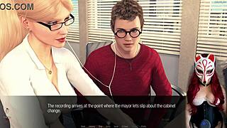 jessica oneil plays in sexy lingerie at work