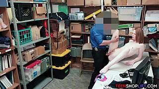 Redhead Teen Shoplifter Caught, Leading To A Big Cock Encounter.