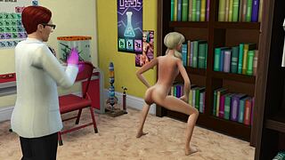 Dexter Uses X-Ray Glasses To See Everyone Naked - Sims 4