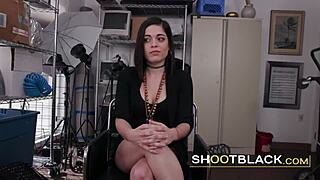 Kinky chick sucks director's cock