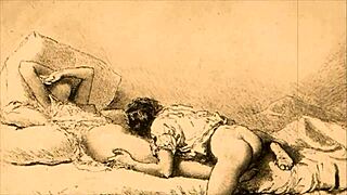 VINTAGE EROTIC ANIME ILLUSTRATION FROM RETRO CARTOON