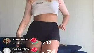 Bouncing Blonde Titties Steal the Show in Tight Workout Gear.