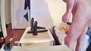 Solo Amateur Guy Exploring Himself in Private