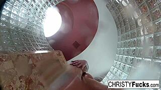 hot shower fun with christy dahlia and ivan 😍