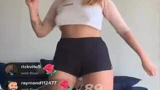 Bouncing Blonde Titties Steal the Show in Tight Workout Gear.