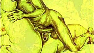 Unbelievable! Vintage Animation with Retro Hairy Action Turns Wild!