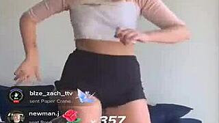 Bouncing Blonde Titties Steal the Show in Tight Workout Gear.