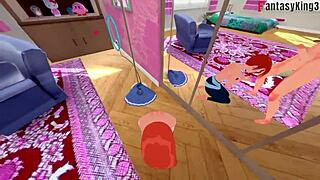 I watch Gwen Tennyson fuck in front of the mirror