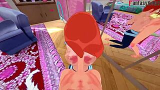 I watch Gwen Tennyson fuck in front of the mirror