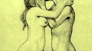 Bold Vintage Erotic Cartoon Illustration From Retro Anime Hentai