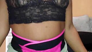 Naejae twerks ass and grinds pussy on pole