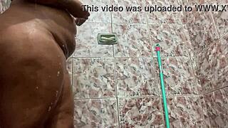 Ebony woman with big ass shakes on monster cock to orgasm