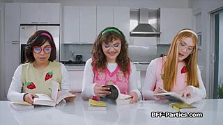 geek chicks gettin’ wild for dick at party 😜