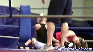 dyke babe, you're getting orally pleasured in the locker room