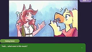 Two Chicks Play Poker In Furry Strip Game