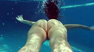 Kittina Ivory Slips Out of Clothes by the Pool